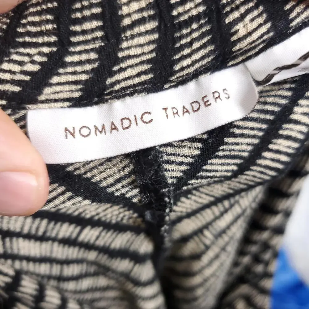 Nomadic Traders Skirt Womens M V Striping Midi Length Modest Trad Casual